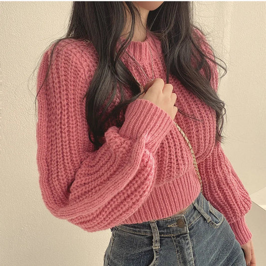 Elegant Long Sleeve Women's Sweater Pullover – Cozy Relaxed Fit for All Seasons 1