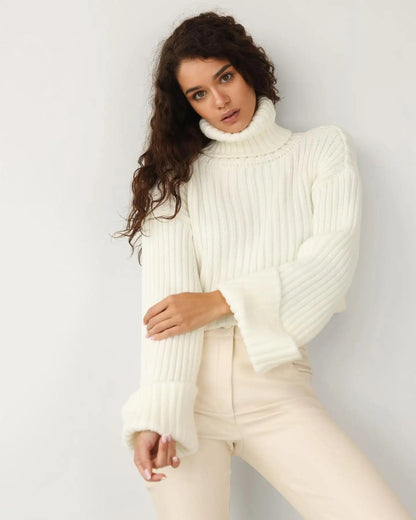 Womens Stylish Winter Long Sleeve Pullover Sweater 1