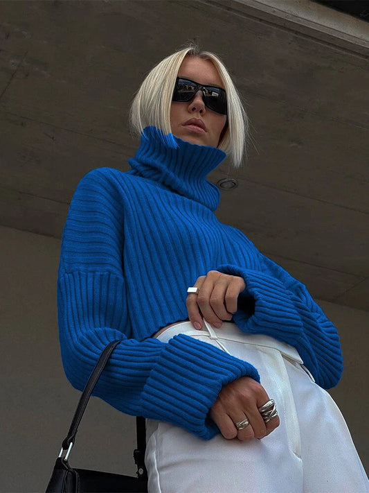 Womens Stylish Winter Long Sleeve Pullover Sweater 2