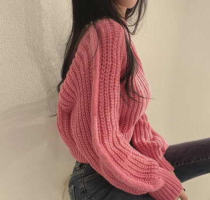 Elegant Long Sleeve Women's Sweater Pullover – Cozy Relaxed Fit for All Seasons 6