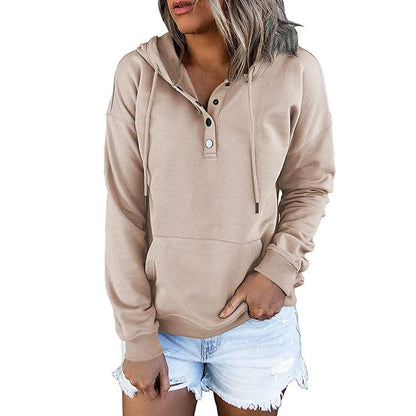 Women's Hooded Sweatshirt Gray Relaxed Fit Cotton - 6