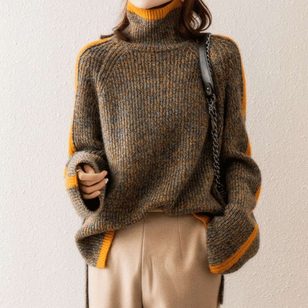 Women's Oversized Turtleneck Sweater in Soft Knit Fabric for Casual Comfort 3
