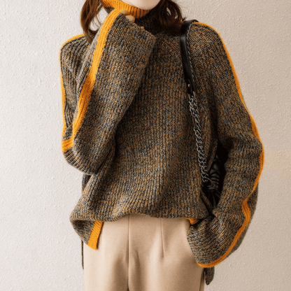 Women's Oversized Turtleneck Sweater in Soft Knit Fabric for Casual Comfort 4