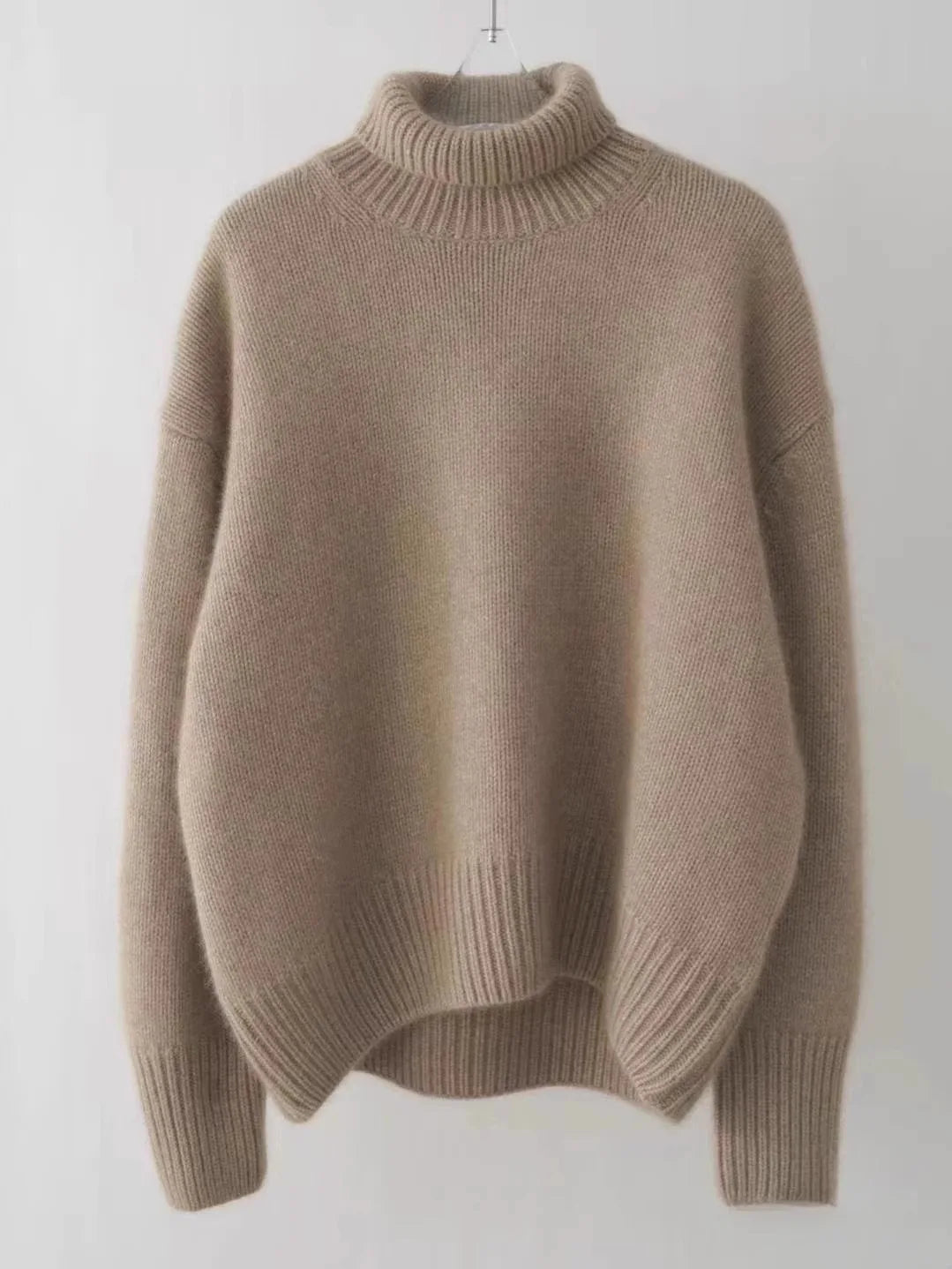 Womens Loose Knit High Neck Sweater for Cozy Comfort 5