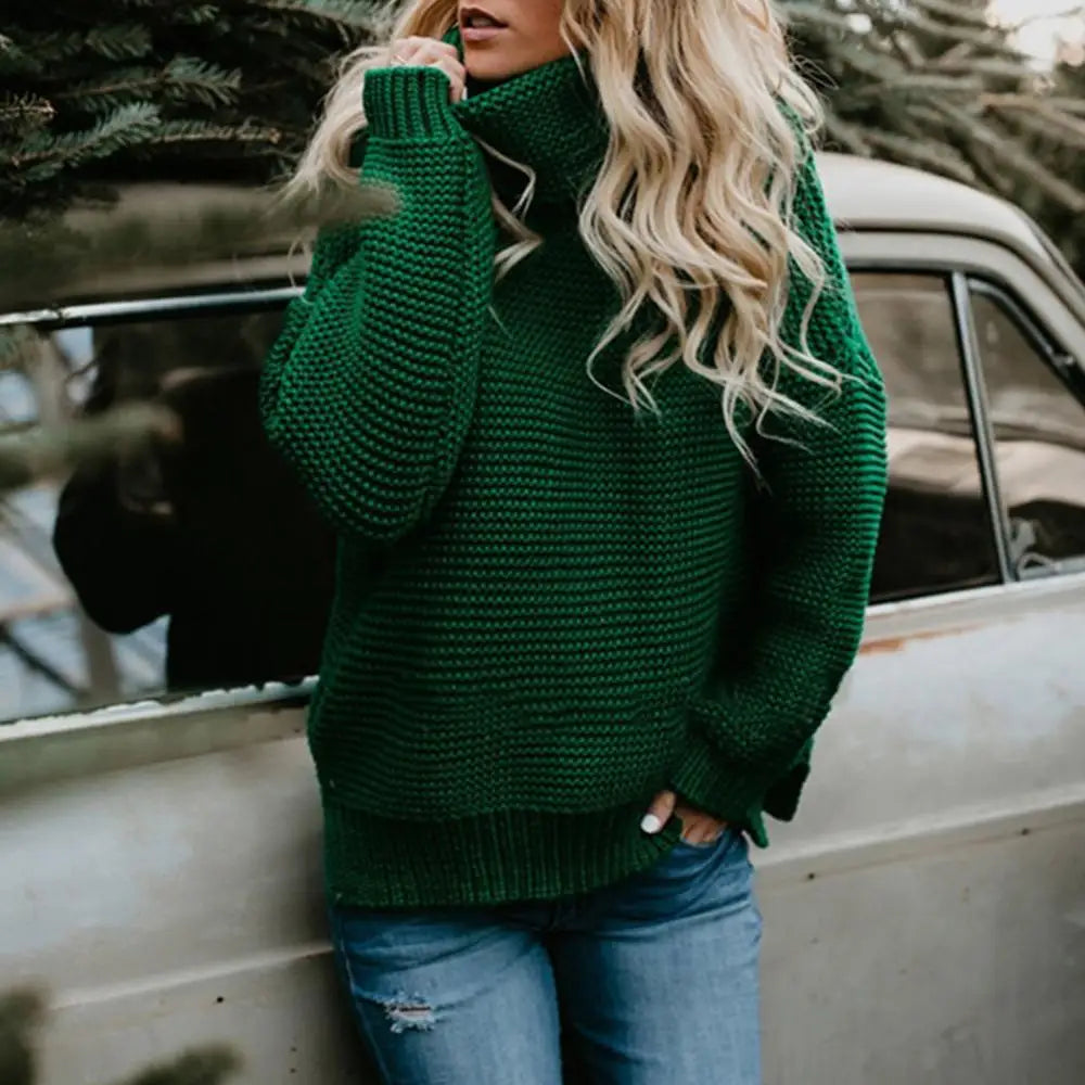 Katherina Womens Relaxed Roll-Neck Sweater 4