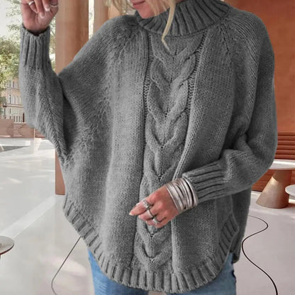 Womens Relaxed Fit Turtleneck Knit Sweater for Winter 3