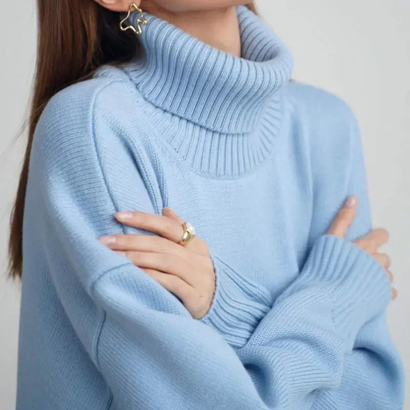 Women's Oversized Turtleneck Sweater – Cozy Knit for Autumn and Winter 3