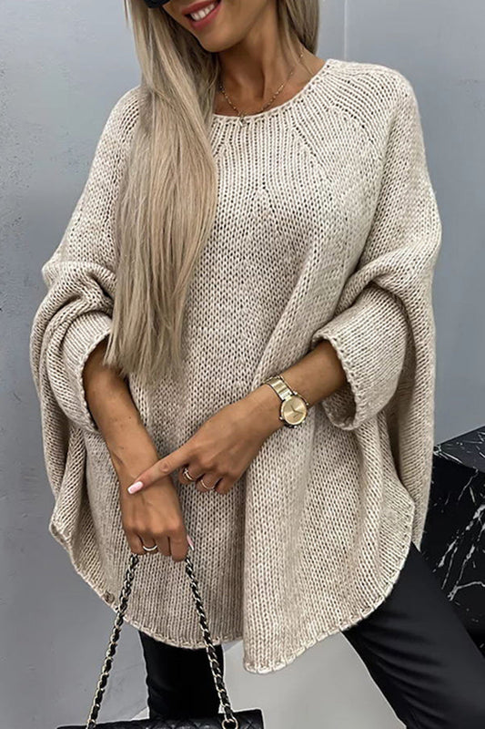 Womens Classic Round Neck Knit Sweater - Versatile and Comfortable 1