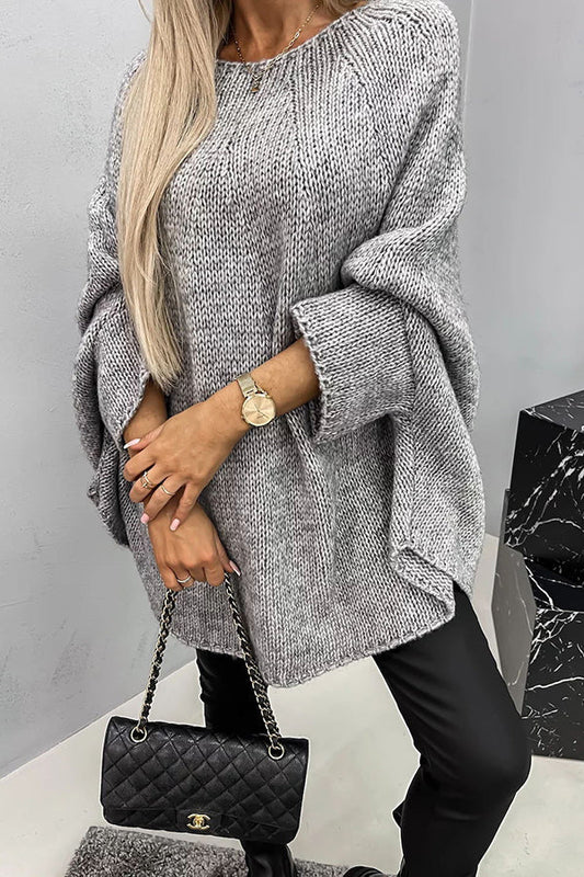 Womens Classic Round Neck Knit Sweater - Versatile and Comfortable 2