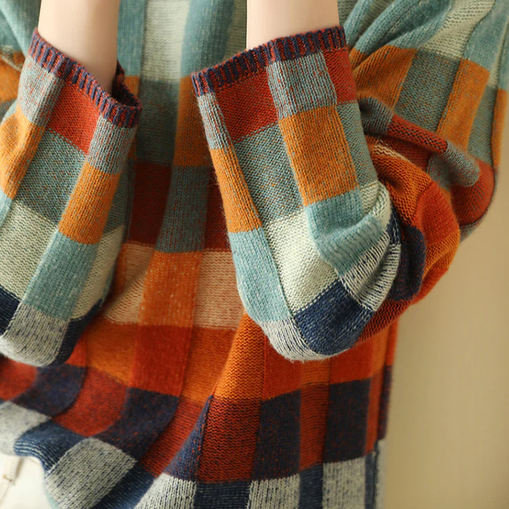 Women's High Collar Pullover Sweater - Soft Knit Fabric for Cozy Autumn & Winter 5