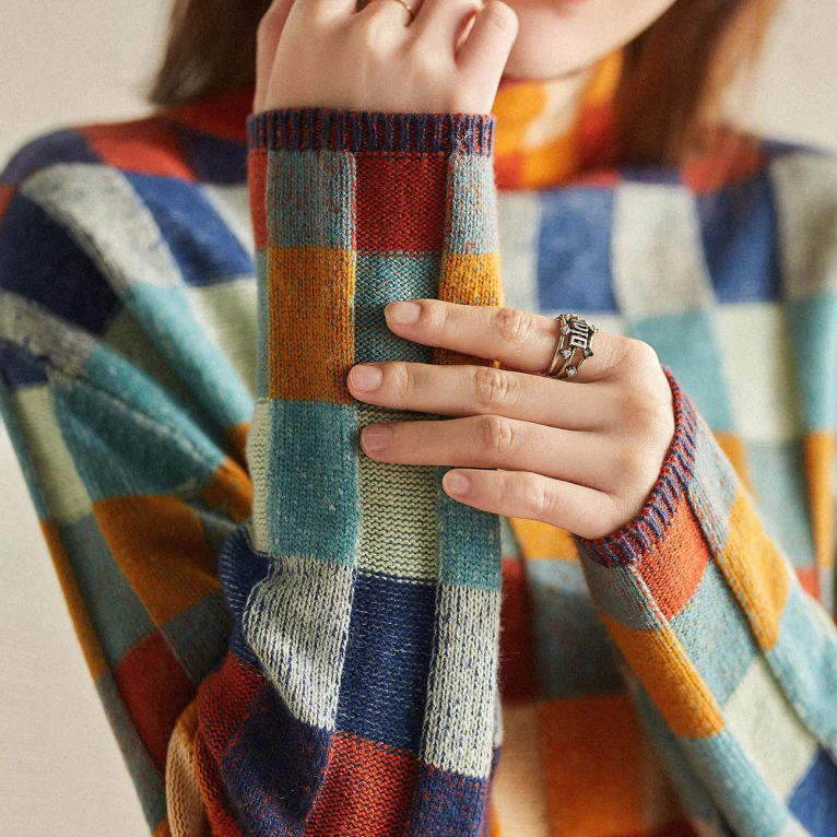 Women's High Collar Pullover Sweater - Soft Knit Fabric for Cozy Autumn & Winter 7