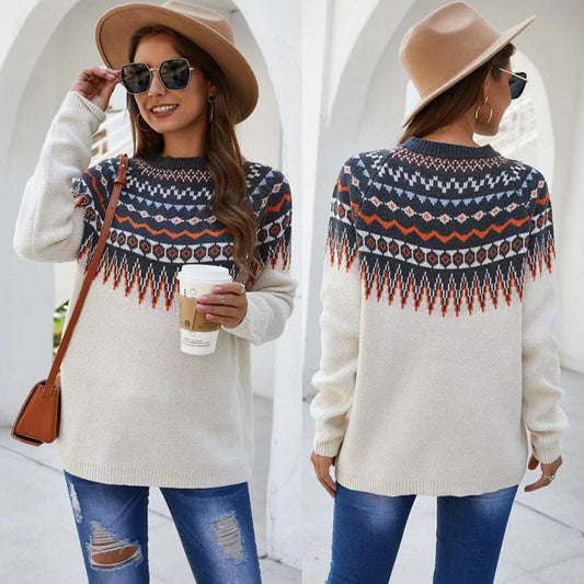 Womens Sweater White Knit Long Sleeve Polyester Cardigan 1