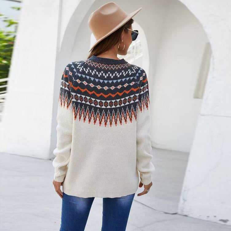 Womens Sweater White Knit Long Sleeve Polyester Cardigan 5