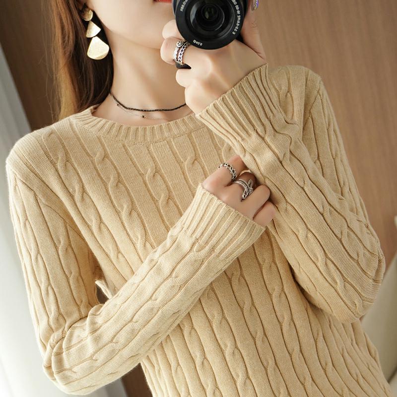 Womens Winter Cable Knit Pullover Sweater - Cozy and Stylish 5
