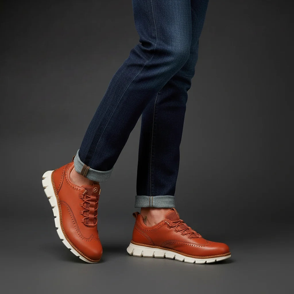 Men's Wingtip Brogue Sneakers – product view | Hensley London