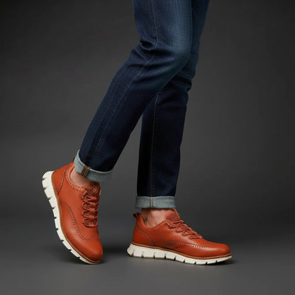 Men's Wingtip Brogue Sneakers – product view | Hensley London