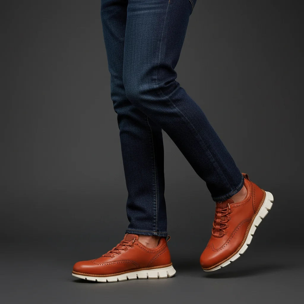 Men's Wingtip Brogue Sneakers – product view | Hensley London