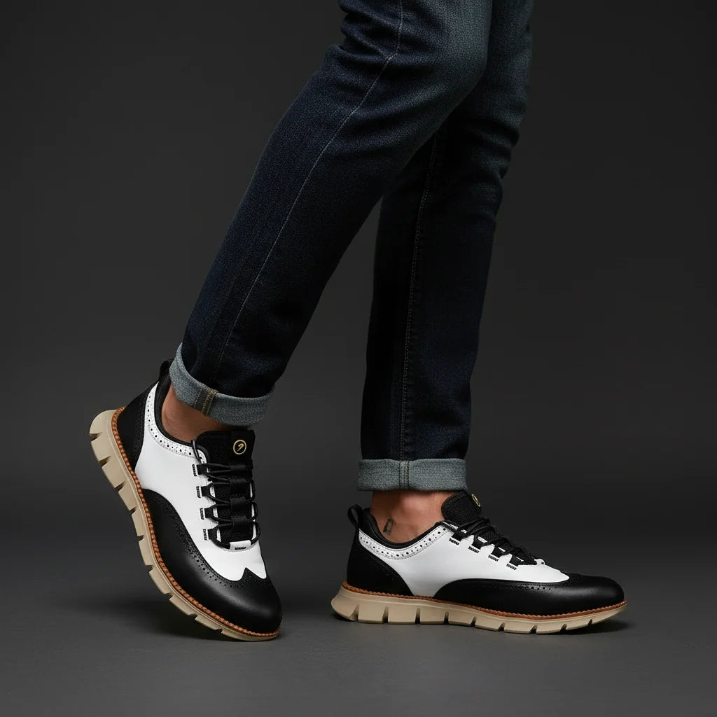 Men's Wingtip Brogue Sneakers – product view | Hensley London