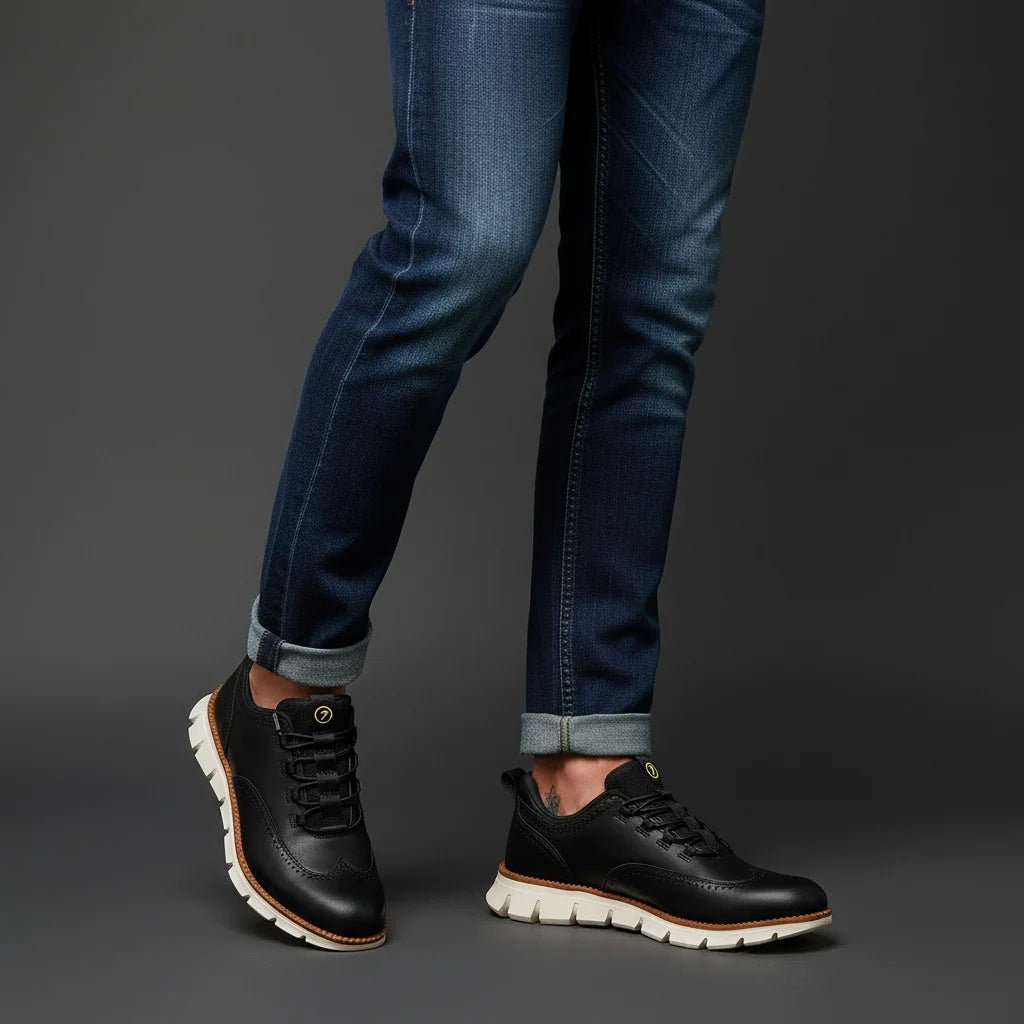 Men's Wingtip Brogue Sneakers – product view | Hensley London