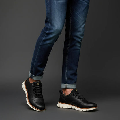 Men's Wingtip Brogue Sneakers – product view | Hensley London