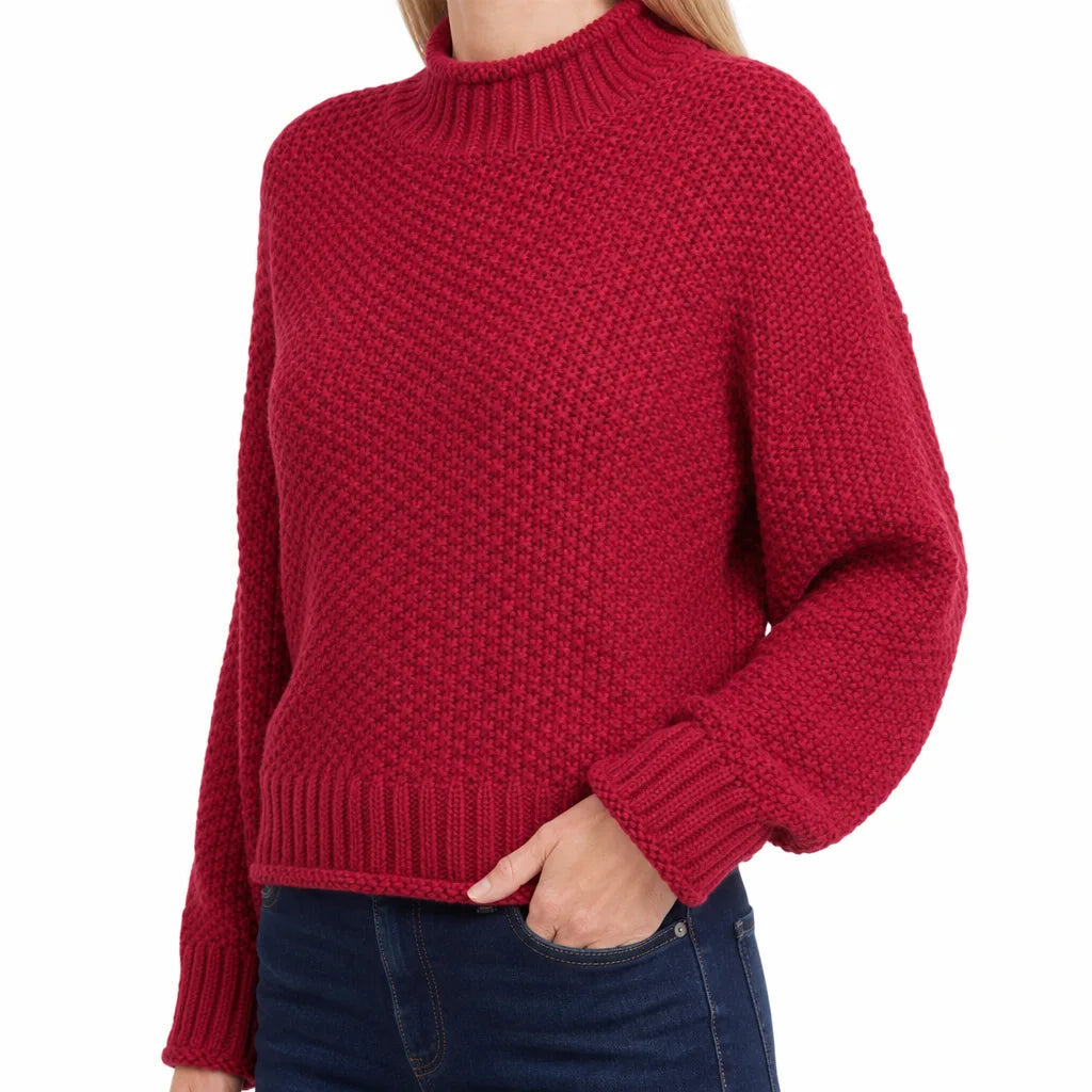 Women's Cowl Neck Knit Sweater – product view 2 | Hensley London