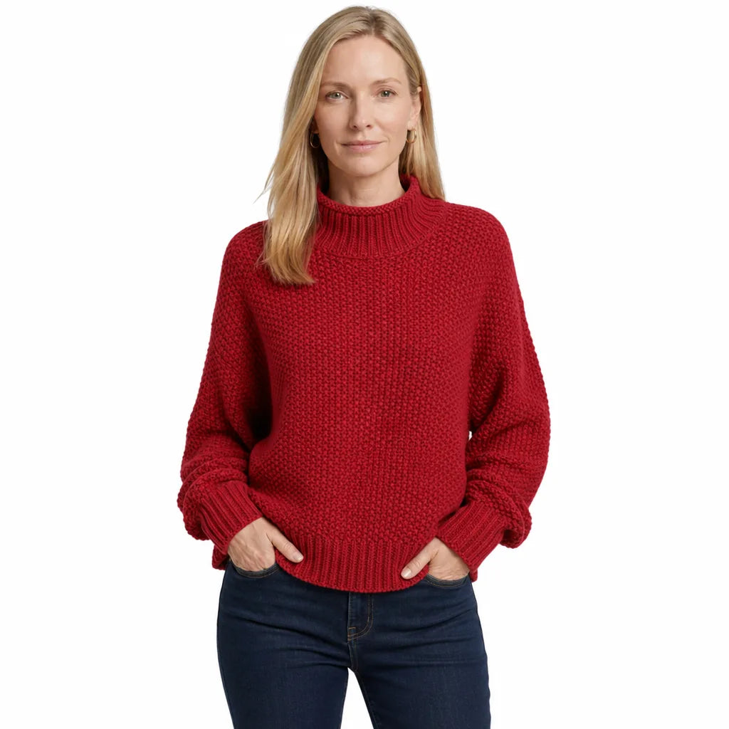 Women's Cowl Neck Knit Sweater – product view 3 | Hensley London