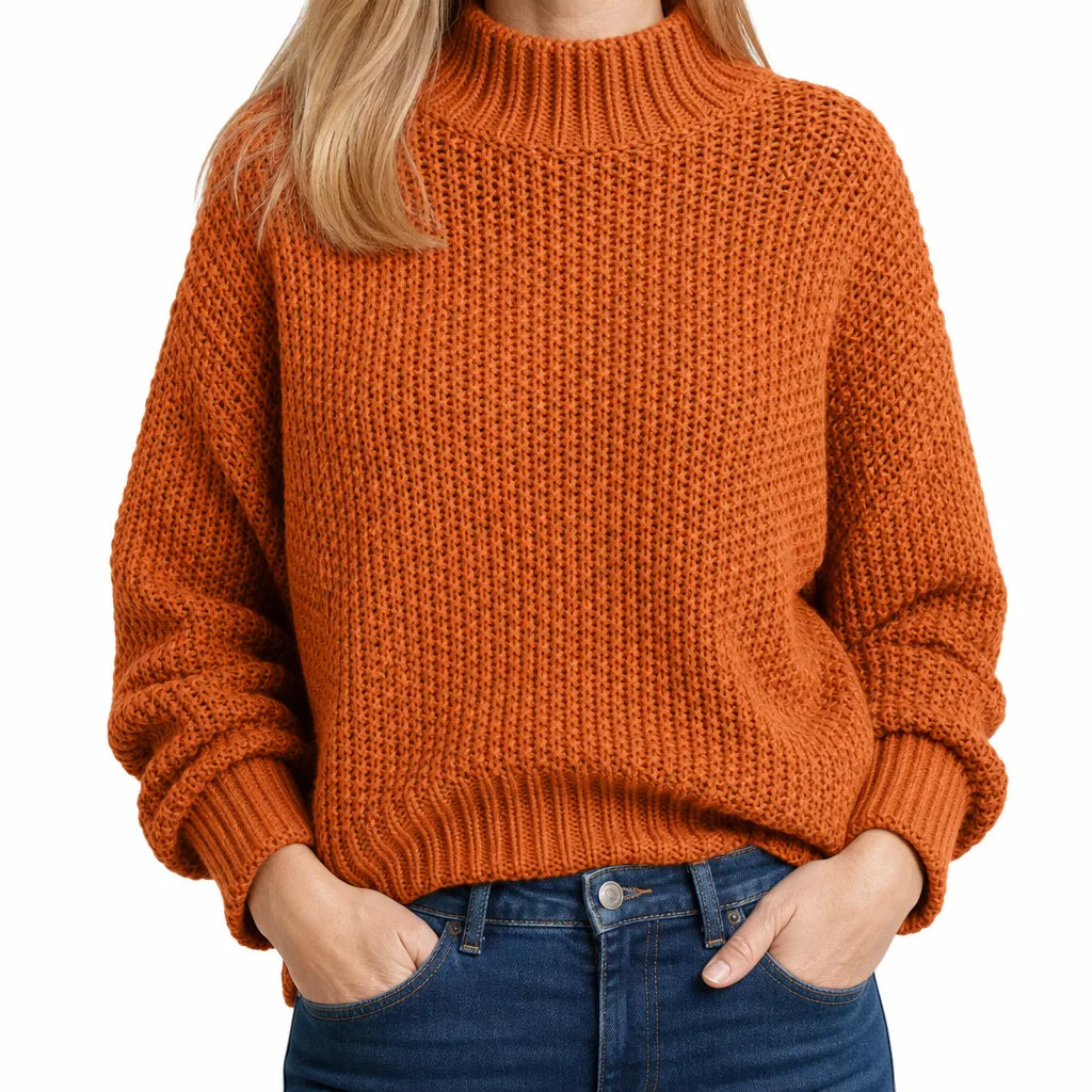 Women's Cowl Neck Knit Sweater – product view 4 | Hensley London