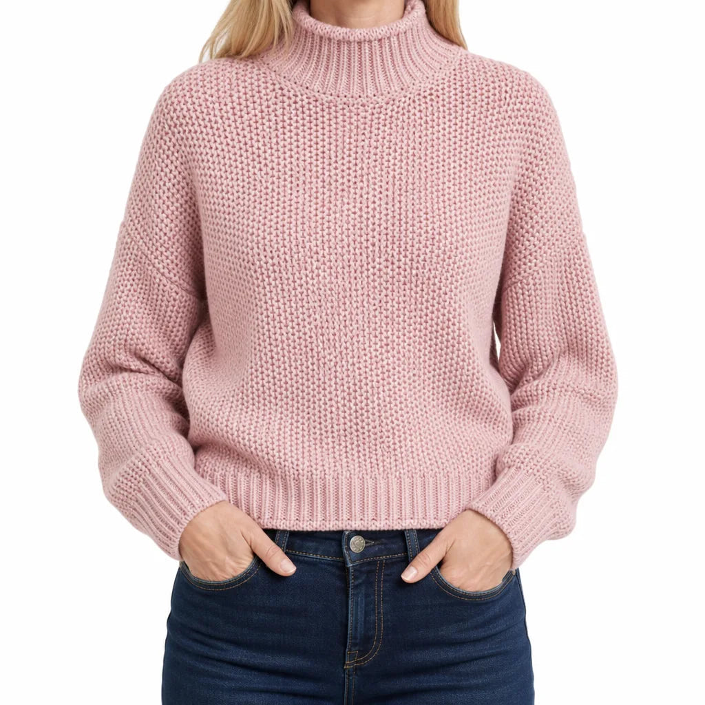 Women's Cowl Neck Knit Sweater – product view 8 | Hensley London