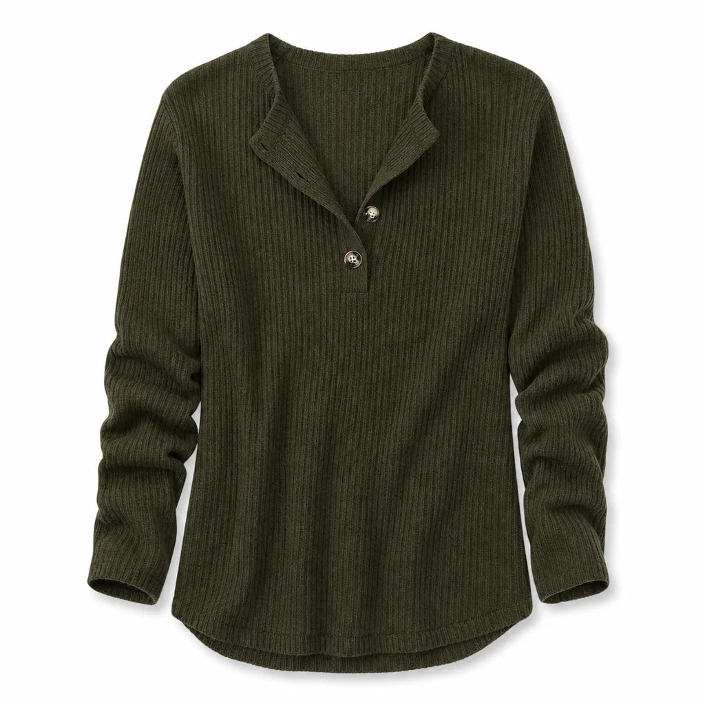Women's Ribbed Knit Pullover Top – product view 5 | Hensley London