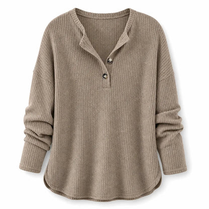 Women's Ribbed Knit Pullover Top – product view 6 | Hensley London