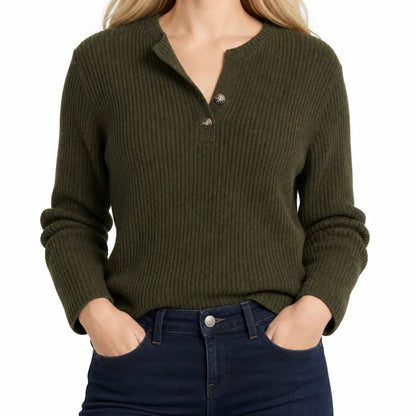 Women's Ribbed Knit Pullover Top – product view 8 | Hensley London