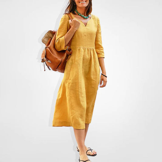 Women's Midi Dress Soft Pink Fiber Blend 2