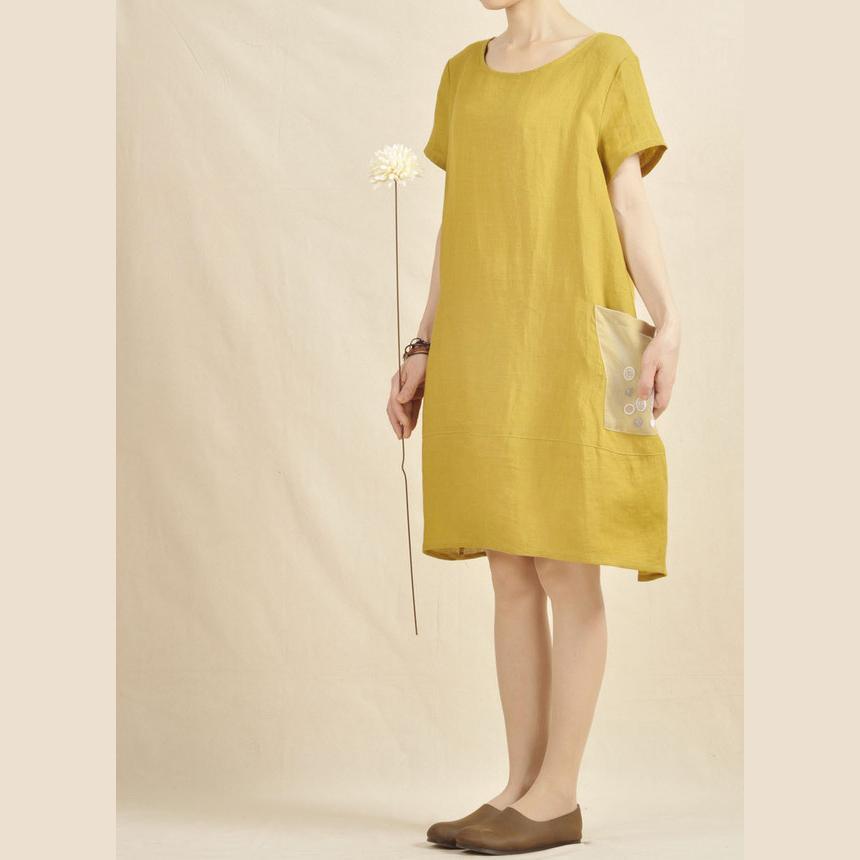 Yara Linen Shift Dress | Breathable Cotton Blend - Image 2