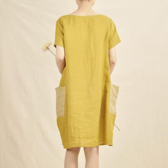 Yara Linen Shift Dress | Breathable Cotton Blend - Image 4