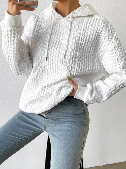 Women's Stylish Hoodie Grey Cotton - 4