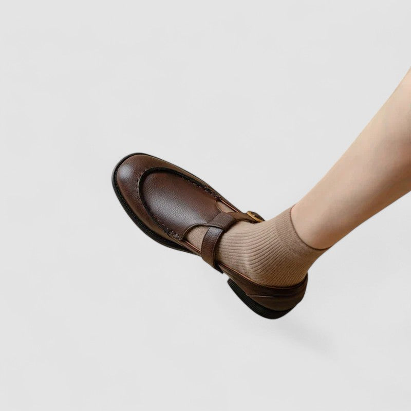 Women's Mary Jane Shoes Black Orthopaedic Square-Toe Cushioned Insole - Image 4