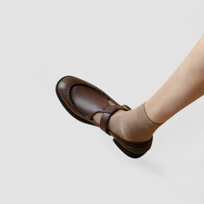Women's Mary Jane Shoes Black Orthopaedic Square-Toe Cushioned Insole - Image 4