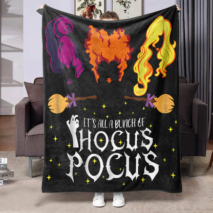 Halloween Flannel Blanket Black Geometric Polyester Multi-Size 67
