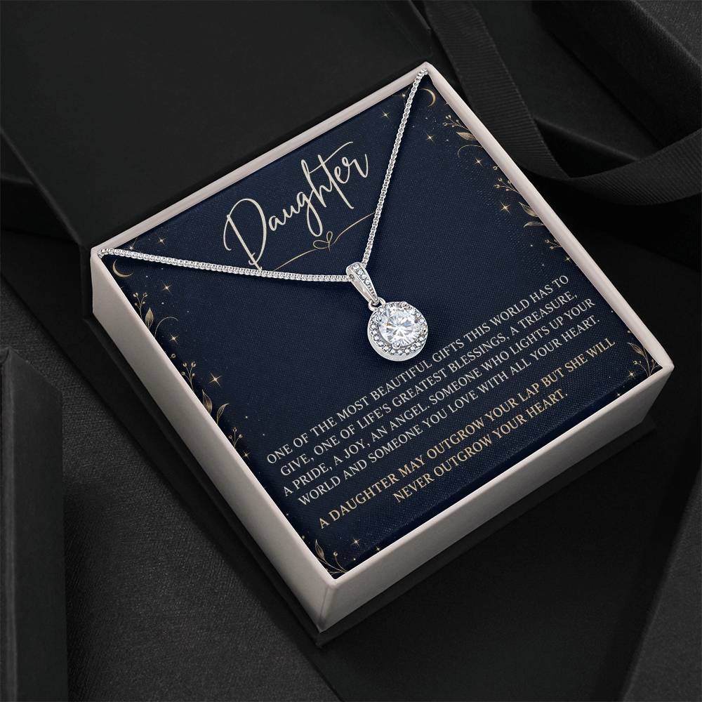 Eternal Hope Necklace with Midnight Starlight daughter card – Two Tone Box on black fabric | Hensley London