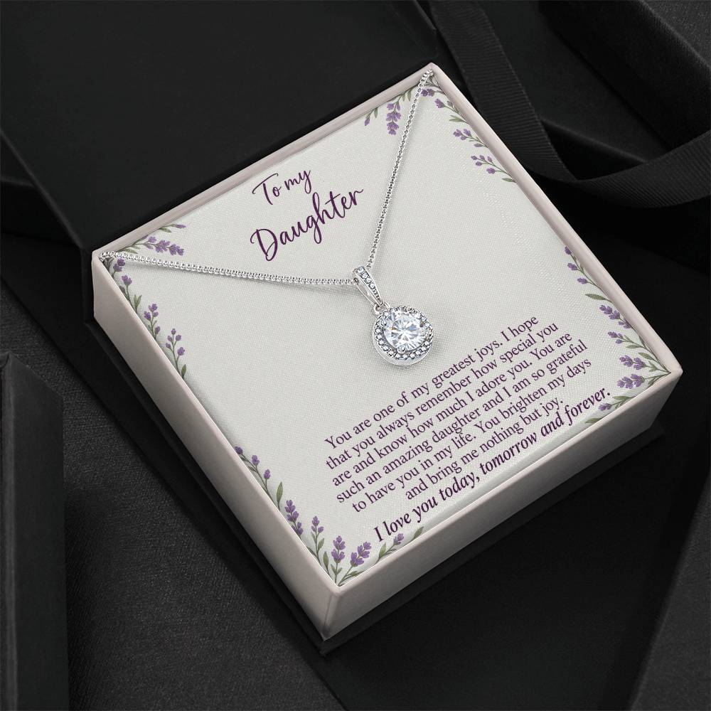 Eternal Hope Necklace with Lavender Meadow daughter message card – Two Tone Box detail | Hensley London