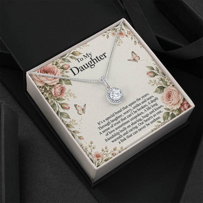 Eternal Hope Necklace with Rose Botanical daughter message card – Two Tone Box detail | Hensley London