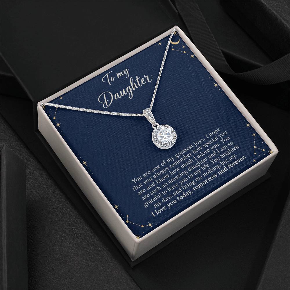 Eternal Hope Necklace with Midnight Celestial daughter message card – Two Tone Box detail | Hensley London