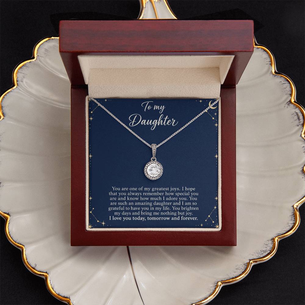 Eternal Hope Necklace with Midnight Celestial daughter message card – Luxury Box styled presentation | Hensley London