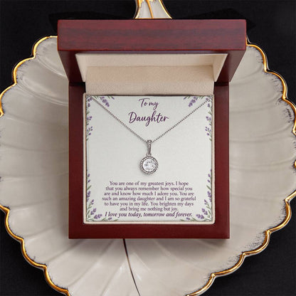 Eternal Hope Necklace with Lavender Meadow daughter message card – Luxury Box styled presentation | Hensley London