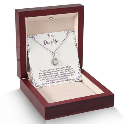 Eternal Hope Necklace with Lavender Meadow daughter message card – Luxury Box with LED spotlight | Hensley London