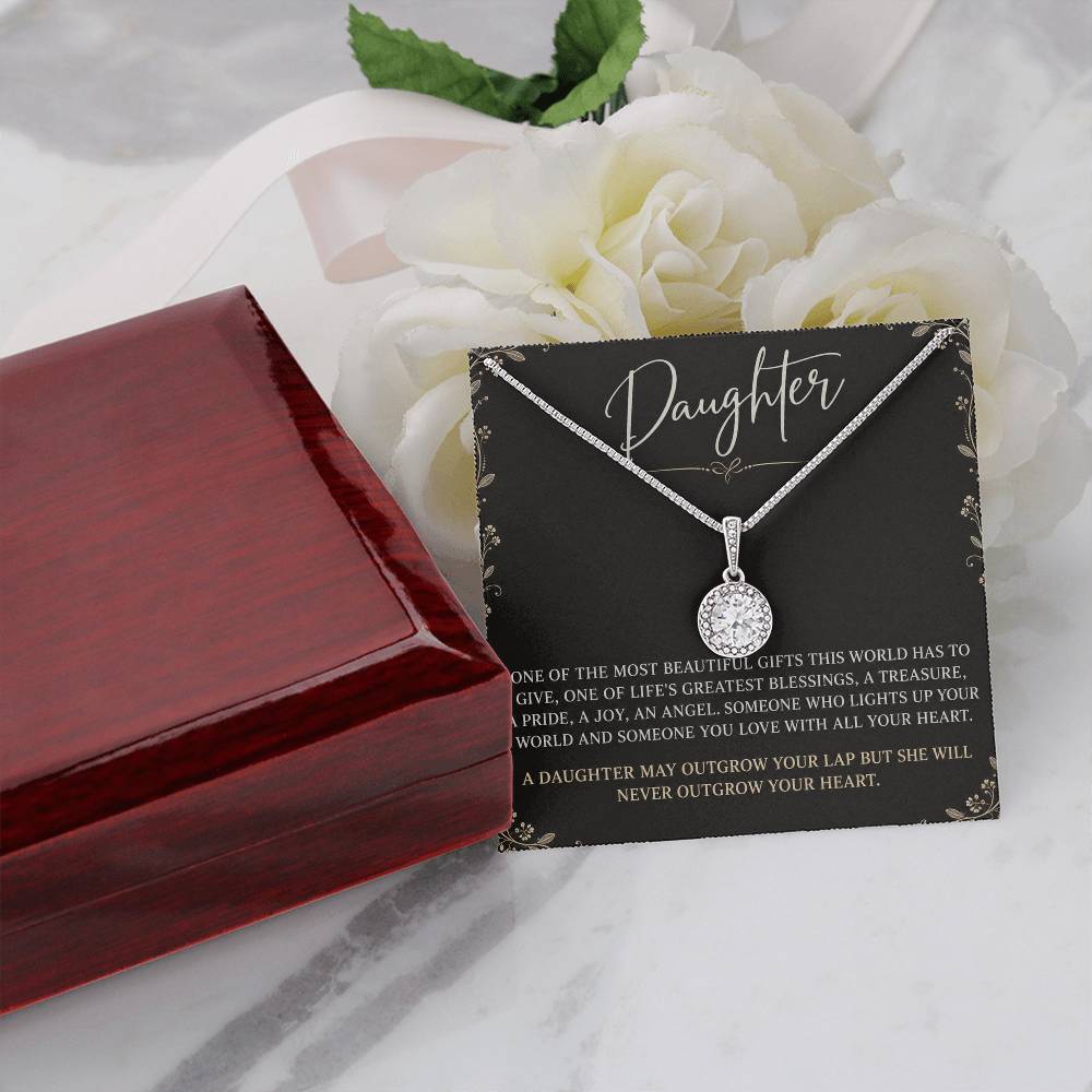 Eternal Hope Necklace with Black Champagne Lace daughter card – message card beside Luxury Box | Hensley London