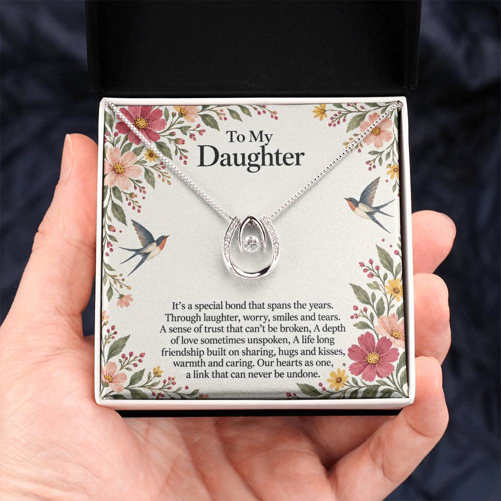 Daughter Keepsake Necklace – Bird Garden Message Card