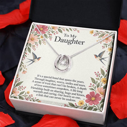 Daughter Keepsake Necklace – Bird Garden Message Card