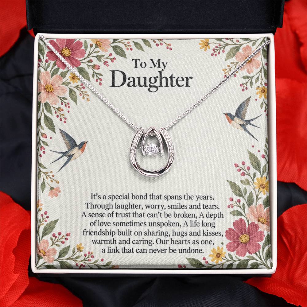 Daughter Keepsake Necklace – Bird Garden Message Card