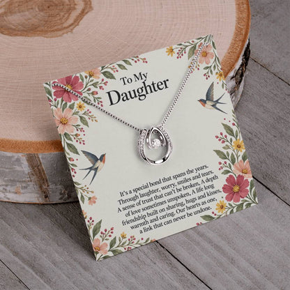 Daughter Keepsake Necklace – Bird Garden Message Card